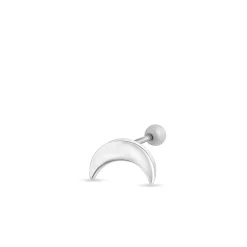 Best Kolczyk srebrny księżyc Piercing|Kolczyki