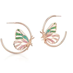 Best Kolczyki srebrne Preludium Butterfly Kolczyki